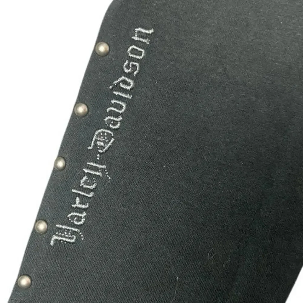 Harley-Davidson Women’s 2006 Black Studded Turtleneck Medium Biker Top - Picture 3 of 5